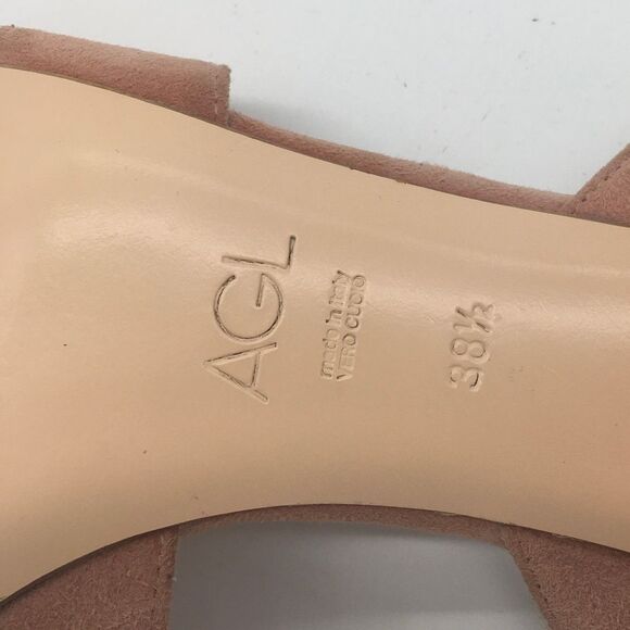 AGL Crisscross Block Heel Sandal In Meilland Pink NWOT - Picture 6 of 7